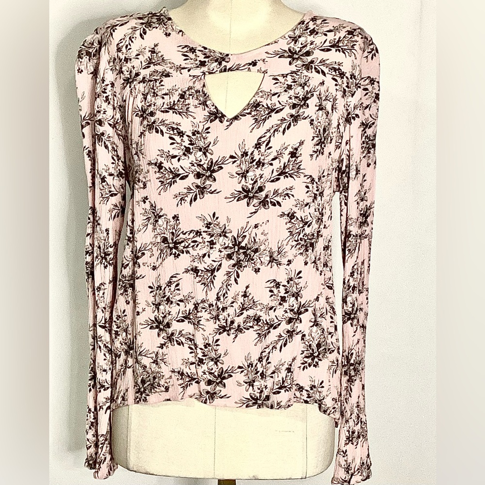 Grayson Threads Pink & Black Floral Top